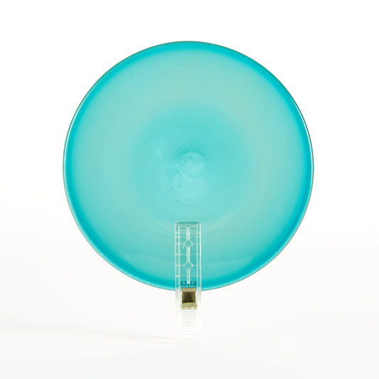 Traditional Handblown Glass Roundel, Teal (Dark),  80mm (8cm)