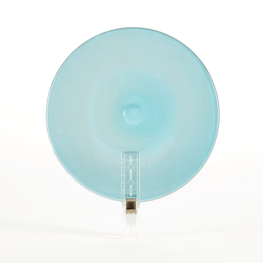 Traditional Handblown Glass Roundel, Teal (Light), 80mm, 8cm