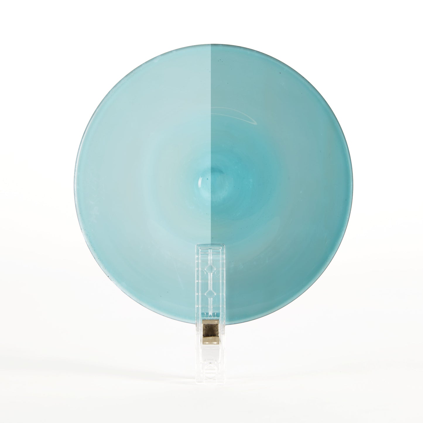 Traditional Handblown Glass Roundel, Teal (Light), 100mm (10cm)