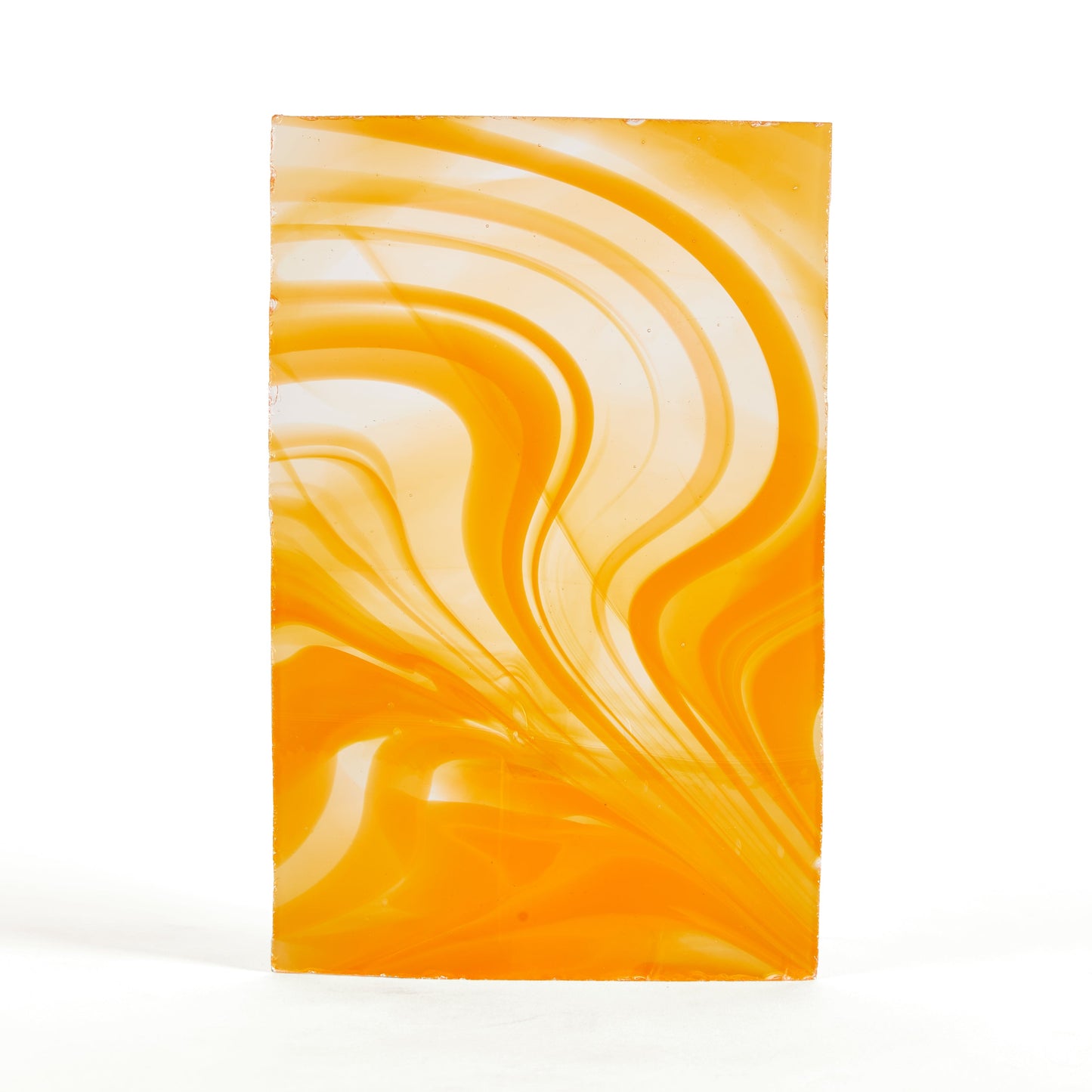 Streaky Orange Norman Slab Glass Pane