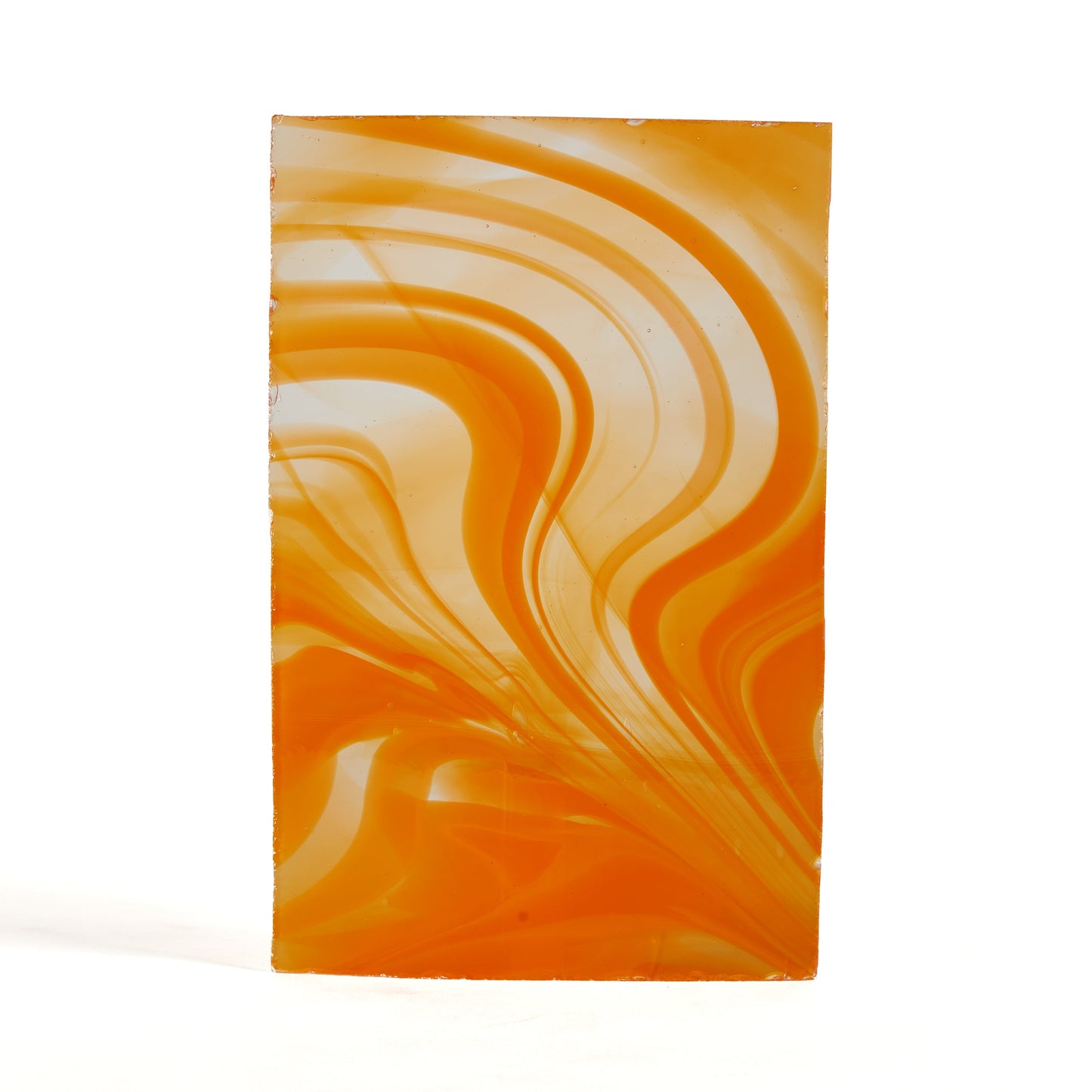 Streaky Orange Norman Slab Glass Pane