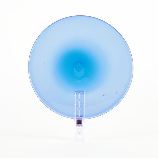 Traditional Handblown Glass Roundel, Aqua (Dark), 80mm (8cm)