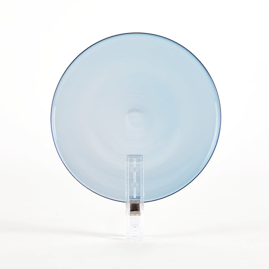 Traditional Handblown Glass Roundel, Aqua (Light), 80cm, (8cm)