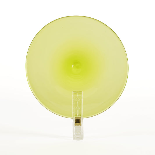 Traditional Handblown Glass Roundel, Gold Green (Dark), 80mm (8cm)