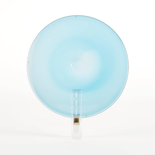Traditional Handblown Glass Roundel, Turquoise Blue (Dark), 80mm, (8cm)