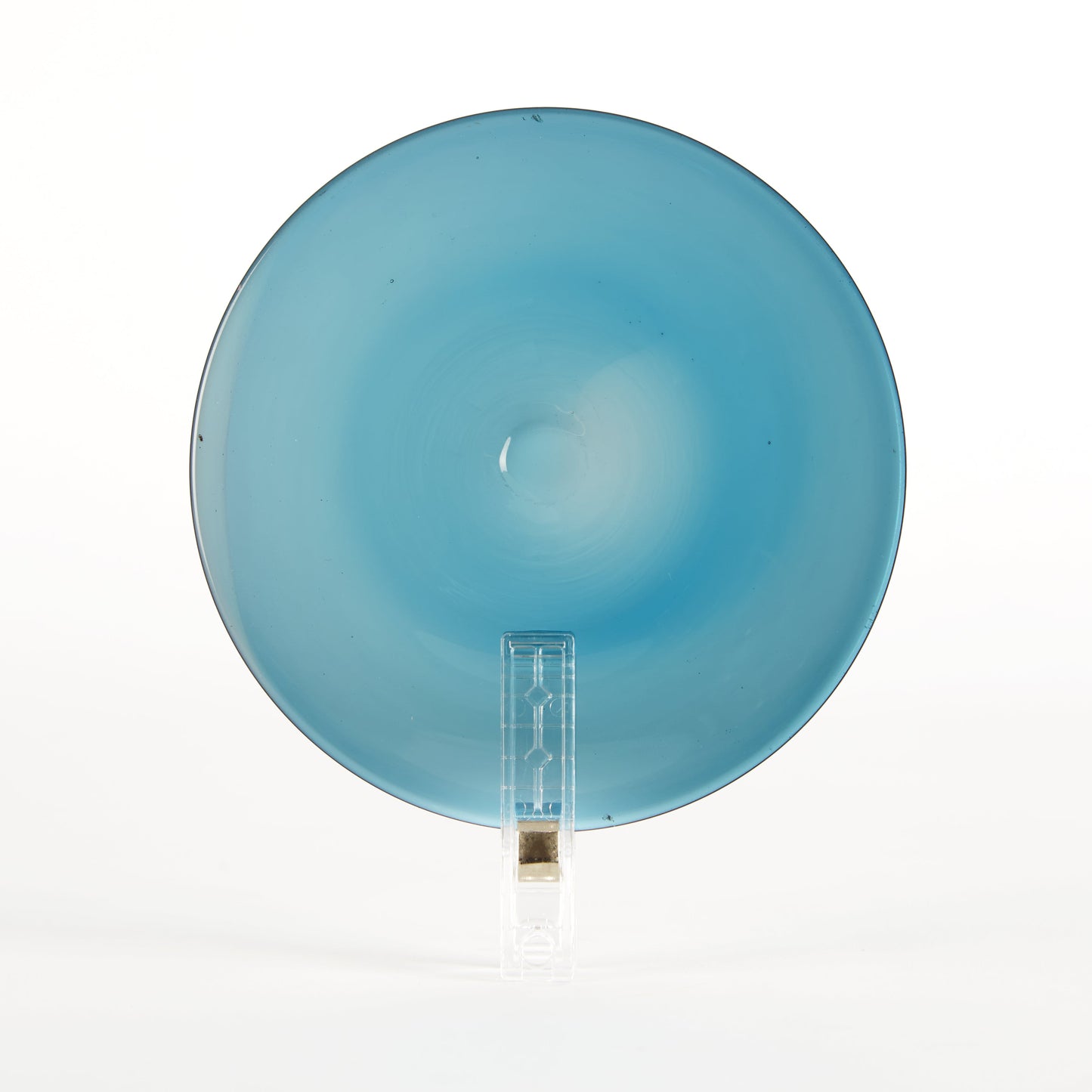 Traditional Handblown Roundel, Turquoise Blue (Dark)