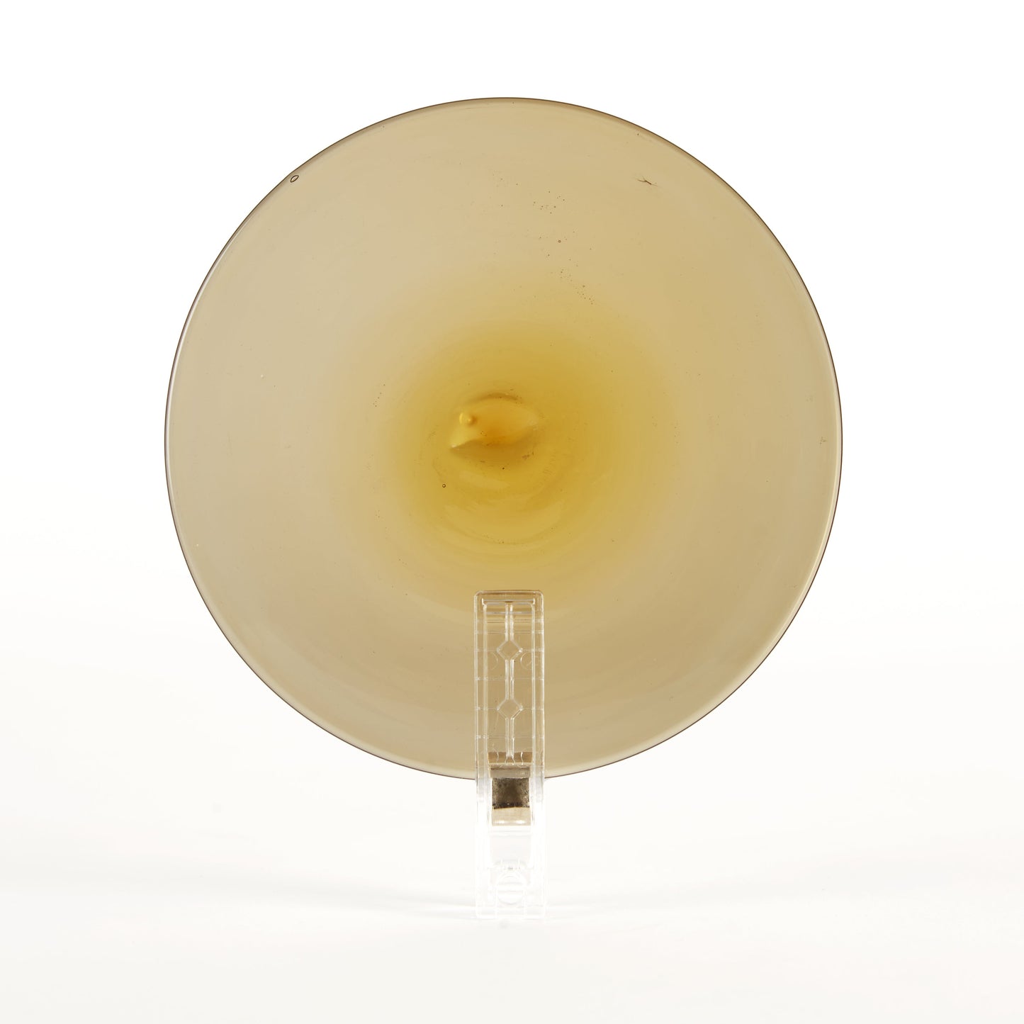 Traditional Handblown Roundel, Yellow Amber (Dark)