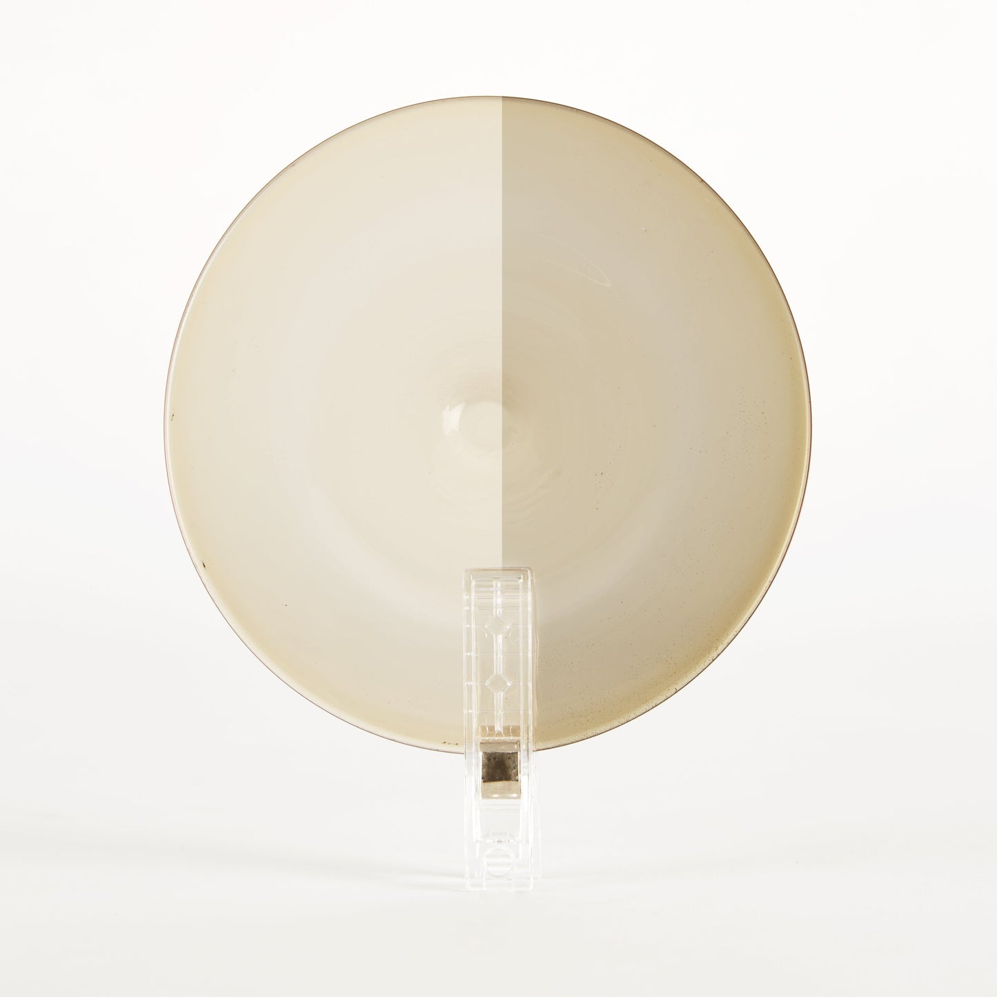 Traditional Handblown Glass Roundel, Yellow Amber (Light), 100mm, (10cm)