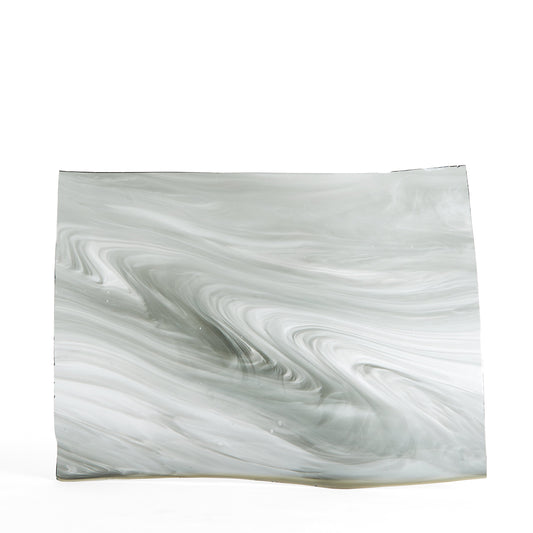 Streaky Grey Mouthblown Flat Stained Glass