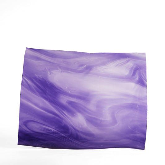 Streaky Purple Mouthblown Flat Stained Glass