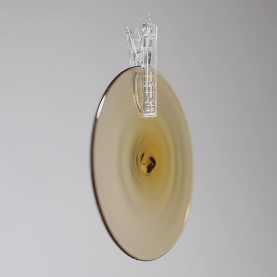 Handblown Roundel Light Amber